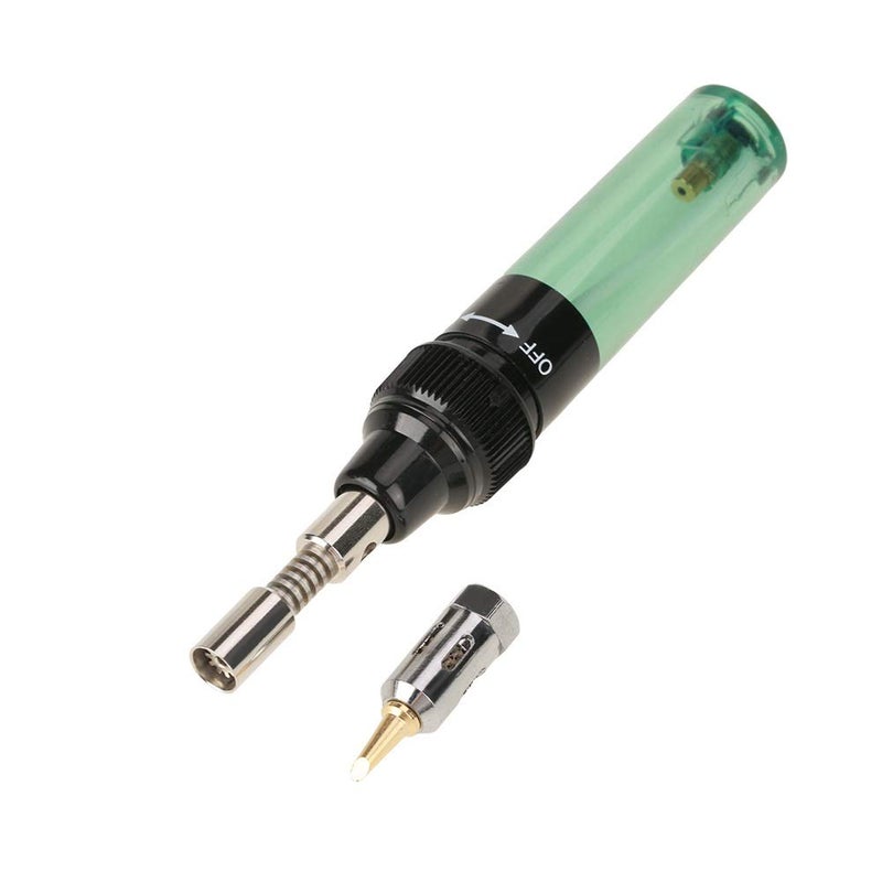 Jadeshay Cordless Butane Gas Soldering Iron Gun & Welding Pen Tool, 1300â„ƒ(2372â„‰) Handy Torch for Precision Electronics Soldering (Green) - Image 1
